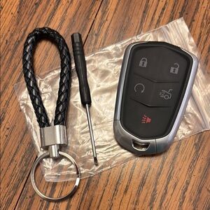 5 Button Key Fob Cover for Cadillac Escalade 2014 through 2017 ATS, CTS, .......